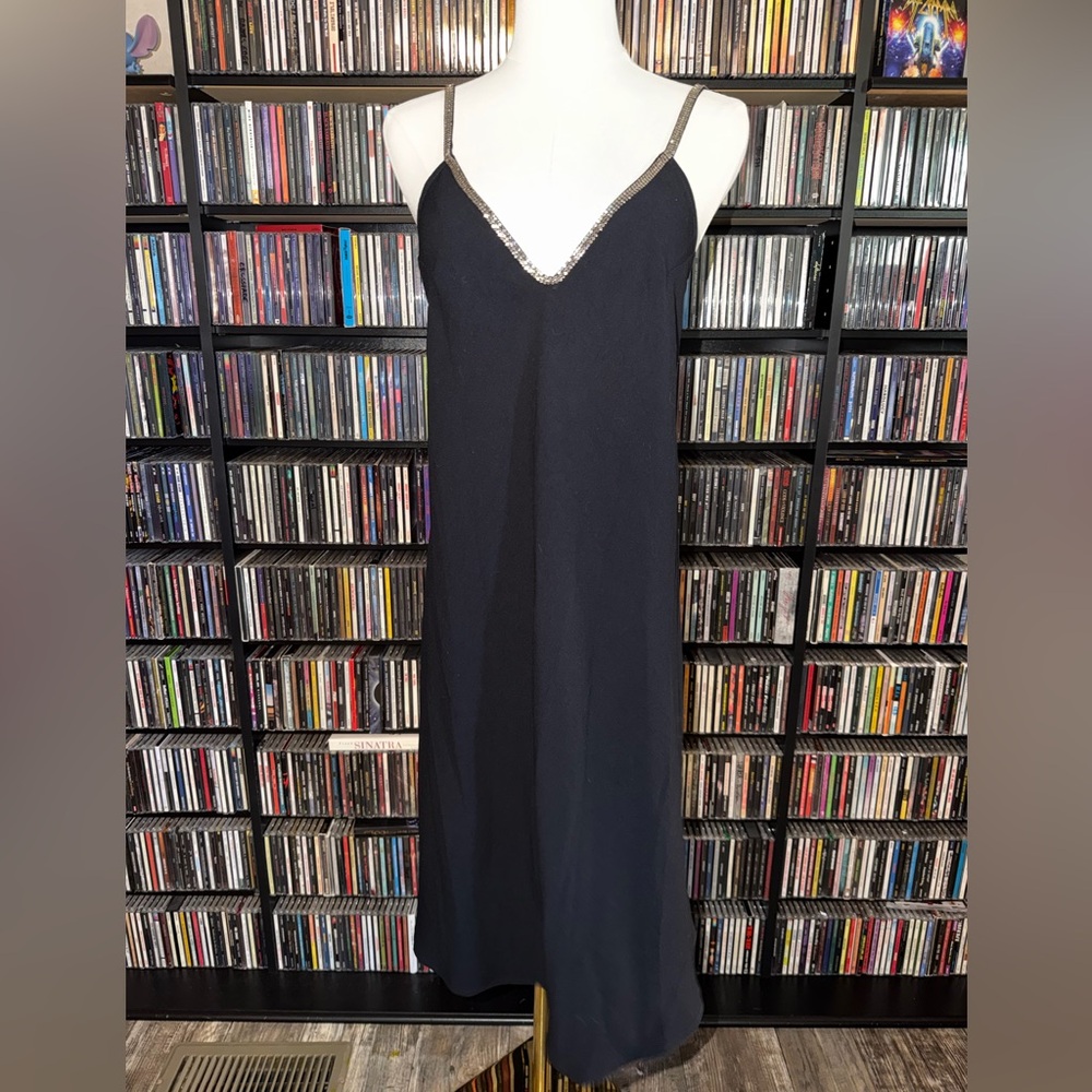 NWT ba&sh Slip Dress Formal Studded Neck Trim Luxury Size M